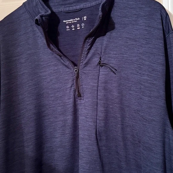 Abercrombie & Fitch Soft A&F Air Knit Performance Wear Quarter Zip Top Men’s XXL - Picture 2 of 4